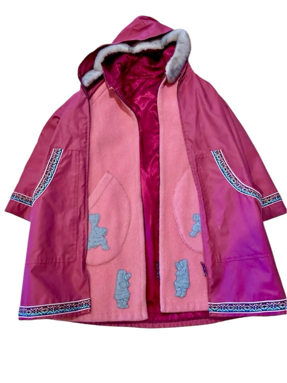 Vintage Inuit Wool Parka with Wind Covet